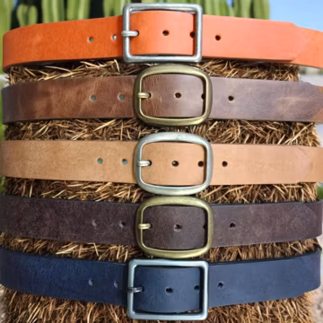 Women's Multicolored Leather Belt, Full Grain Leather Belt, 1.5"