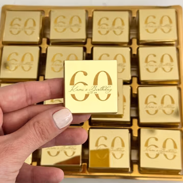 Birthday Mirror Chocolate Favours, Birthday Party Chocolate Favours, Birthday Personalised Plexiglass Chocolate Favors, Birthday Table Decor