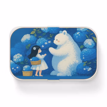 Kawaii Anime Girl Bento Box: Eco-Friendly Kids Lunch Container