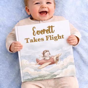 Personalized Airplane Storybook, Custom Baby Boy Aviator Gift Book, Toddler Pilot Birthday Keepsake, Little Airplane Lover Nursery Story