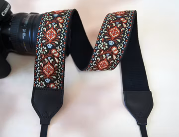 Boho Floral Camera Strap, Embroidered Camera Neck Strap, Adjustable Photography Strap, Photographer Essential, Camera Accessory