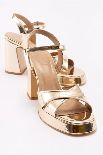 Platform Heels, High Heel Platform Shoes, Gold Platform Heels, Elegant Evening Heels, Chunky Platform Heels, Platform Wedding Shoes