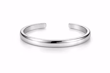 925 Solid Sterling Silver Dome Cuff Bangle Bracelet, Open Bangle, Simple Band Bracelet Minimalist Unisex Bracelet, Handmade Polished Jewelry