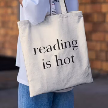 Reading Is Hot Tote Bag, Funny Tote Bag, Meme Tote Bag, Gen Z Gift, Tote Bag For Her, Gen Z Tote, Sarcastic Tote, Funny Grocery Bag