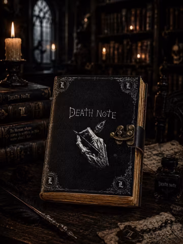 Personalised Death Note Leather Journal , Handmade Vintage Anime Diary, Antique Leather Notebook, Cosplay Grimoire, Gift for Anime Lovers