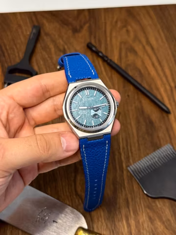 Citizen Zenshin Super Titanium / Eco-Drive - Calf Leather Watch Straps (Hand Stitching)