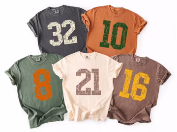 Comfort Colors Custom Number Shirt,Personalized Sports Number Shirt,Football Number Shirt,Your Number Shirt,College Football,Game Day Number