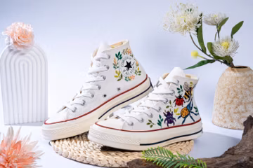 Bugs Embroidered Converse Sneakers: Custom Ladybug Shoes