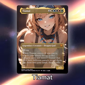 Tiamat Anime Waifu Playtest Proxy Card: Custom TCG Art