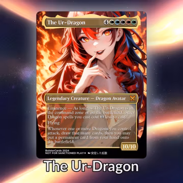 The Ur-Dragon Anime Waifu Playtest Proxy Card: Custom TCG Art