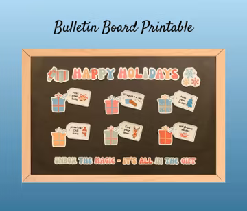 Happy Holidays Bulletin Board: Winter Wellness Classroom Decor | School Nurse Sign (PDF Printable Set)