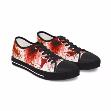 Blood Splattered Sneakers, Women's Shoes for Cosplay, Halloween, Gothic Costume, Alternative Footwear, Horror Sneaker