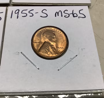 1955-S Lincoln from VF-20 to MS-65 Mint State ALL details sharp luster Red Brown coins along with Very Fine Red & Brown graded by CoinSnap