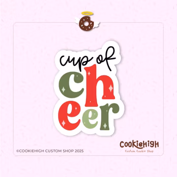 Cup of Cheer Plaque Cookie Cutter .Stl + PNG Image of Eddie! | Instant download!