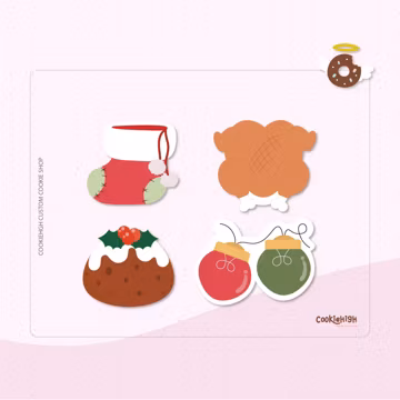 Christmas Night Set Cookie Cutter .Stl | Instant download!