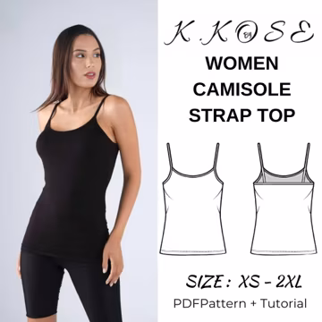 Women's Camisole Sewing Pattern: Beginner DIY Project (PDF Pattern)
