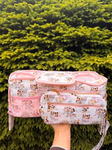Teacups Mickey and Minnie inspired Castle pram bag – Magical Theme Park nappy bag