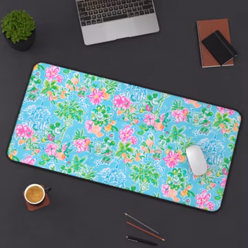 Disney World Land Icons Desk Mat, Neoprene Mouse Pad for Computer, Cute Gaming Accessories