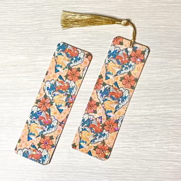 Koi Fish Pocket Monster rainbow sparkle Bookmark *Choose with or without tassel!*
