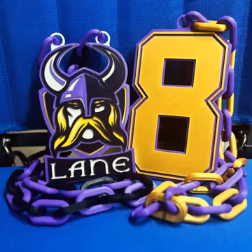 Custom Sports Spirit Chain Necklace: Personalized Team Hype Accessory for MVP