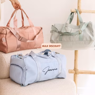 Personalized Name Duffel Bag, Mothers Day Gifts, Cute Overnight Bag for Her, Custom Weekender Bag, Travel Bag, Initial Gym Bag, Hospital Bag