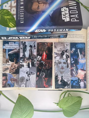 Star Wars Inspired Obi-wan, Leia, Padme, Anakin, Darth Vader Double Sided Bookmark