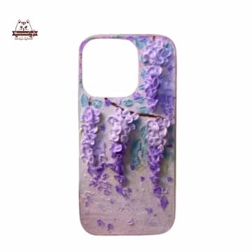 Finished Handmade Decoden Phone Case | Lovely Lavender Flowers | Samsung | Android | Apple iPhone | Tablet