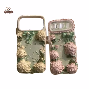 Finished Handmade Decoden Phone Case | Pink & Yellow Flower Bunches | Samsung | Android | Apple iPhone | Tablet