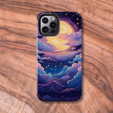 Celestial Galaxy Tough Phone Case for iPhone or Samsung, Hard Shell for Cell Phone, Tech Gifts for Her, Nigh Sky Phone Protector