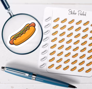 Hotdog Planner Sticker Hotdog Icon Sticker Hotdog Sticker