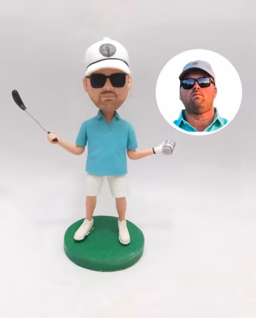 Custom Golfer Bobblehead Personalized Golf Figurine, Christmas Present for Husband or Dad