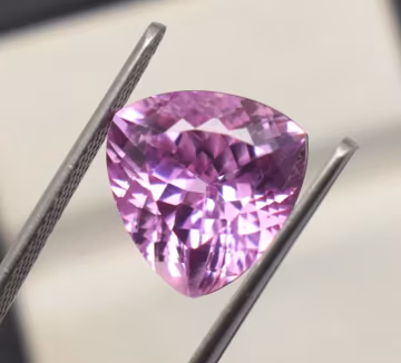 6.53 Ct Flawless Ceylon Pink Sapphire Loose Trillion Cut Gemstone Quality Loupe Clean, Fashion Jewelry & Ring Making Product 11 MM