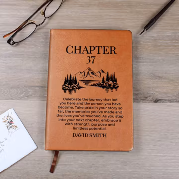 37th Birthday Gift Personalized Journal – for Son, for Grandson, for Brother, for Uncle, for Friend, for Husband, Keepsake Gift