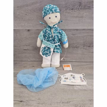 Children's Healthcare Plush Comfort Doll + Accessories Handmade Surgery Hospital