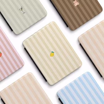 Striped Icon Kindle Case, Cute Printed Cases for Kindle with Hand Strap, Custom Cases for Kindles, Personable Gifts for Readers