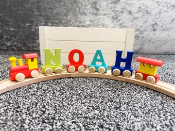 Alphabet Wooden Colourful Train Letters For Personalized Name as Children Gifts Present