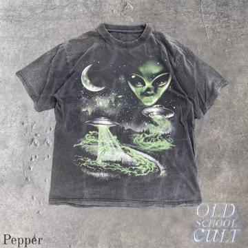 Vintage Alien UFO 90s Graphic T-Shirt, Washed Retro Sci Fi Alien Abduction Tee, Extraterrestrial Space Graphic Shirt, Unisex Cosmic Gift