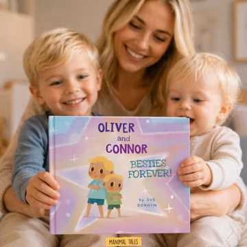 Personalized Book for 2 Brothers, Custom Storybook, Gift for Brothers, Big Brother Little Brother Book, Sibling Gift, Personalised Kids Book