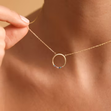 Family Birthstone Necklace: Personalized Zircon Jewelry Gift