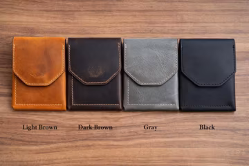 Personalized Leather Cash Wallet for Men, Slim Front Pocket Wallet, Minimalist Vertical Wallet, Magnetic Closure, Handmade Gift