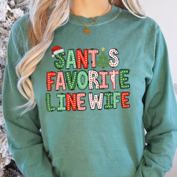 Lineman Wife Shirt Christmas, Line Wife Christmas Sweatshirt, LineWife Holiday Apparel, Lineman Fiancée Christmas, Line Wife Comfort Colors