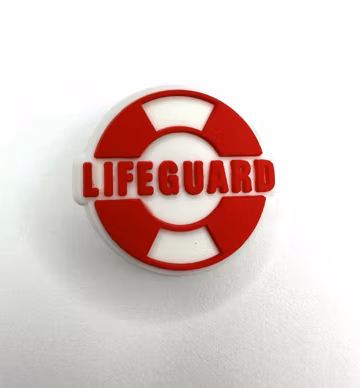 Lifeguard Shoe Charm: Beach Clog Clip, Swim Shoe Accessory