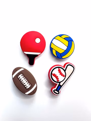 Sports Ball Shoe Charms: PVC Clog Accessories