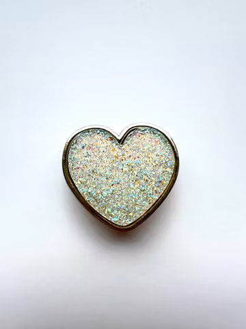 Sparkly Heart Shoe Charm: Diamanté Clog Accessory Valentine’s Day Mother’s Day