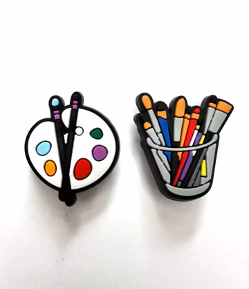 Paint Palette Shoe Charm: Artist Clog Charm
