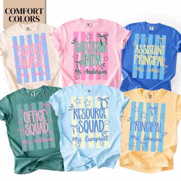 Comfort Colors School Staff Shirt, Back to School Lunch Lady TeamT-Shirts, First Day of School Cafeteria Crew Shirt, Assistant Principal Tee