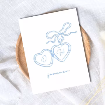Personalized Wedding Card: Personalised Engagement Card for Newlyweds