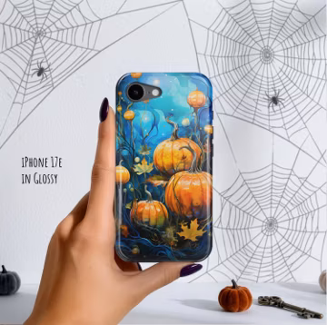 Halloween Pumpkin iPhone 17 17e 16 16e 17 Air 16 Plus Pro Max 14 15 MagSafe Case, Galaxy S26 Ultra, Pixel 10 | Spooky Goth Witchy Phone Case