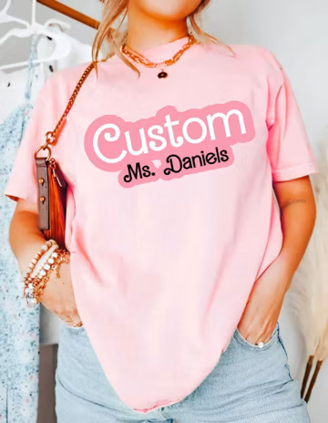 Custom Name Shirt, Personalized Teacher Shirt, Personalized Counselor Shirt, Summer Teacher Tshirt, Pink Teacher Shirt, Personalized Teacher