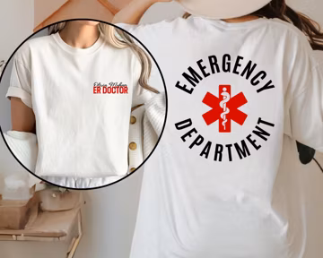 Comfort Colors Personalized ER Doctor Emergency Department Nurse Shirt, Graphic Top Nurse Appreciation Apparel